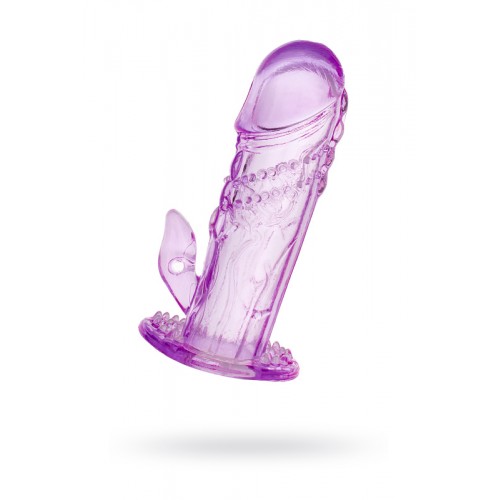 Насадка на пенис TOYFA, TPE, фиолетовая, 13 см