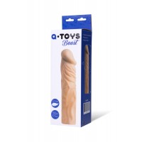 Насадка на пенис TOYFA A-Toys , SoftSkin, Телесный, 19,5 см