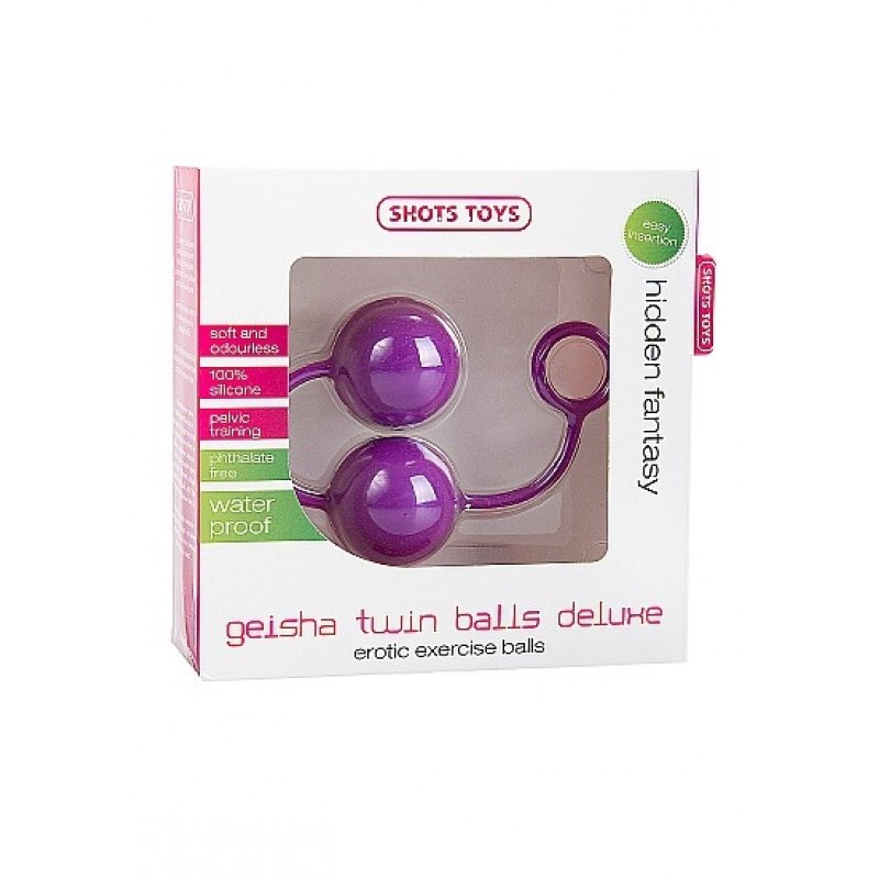 Вагинальные шарики Geisha Twin Balls Deluxe фиолетовые