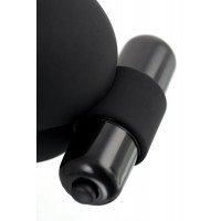 Чехол для мошонки Erotist Attraction с эрекционным кольцом и вибрацией, силикон, черный, 6,5 см