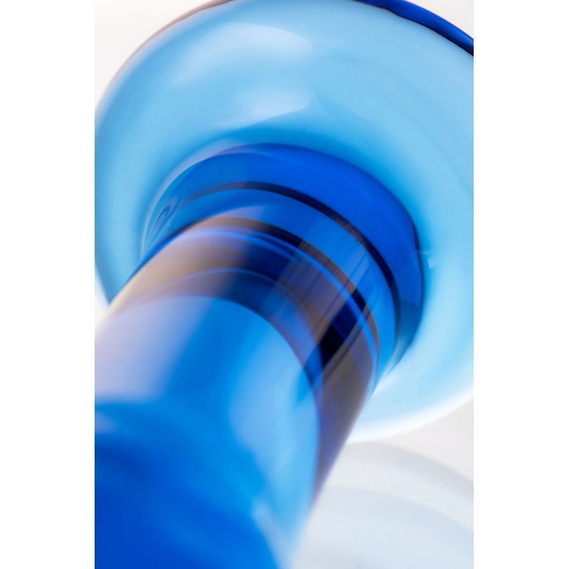Анальный фаллоимитатор Sexus Glass, стекло, синий, 13 см
