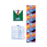 Презервативы Vizit, цветные, аромат, латекс, 18 см, 5,2 см, 3 шт.