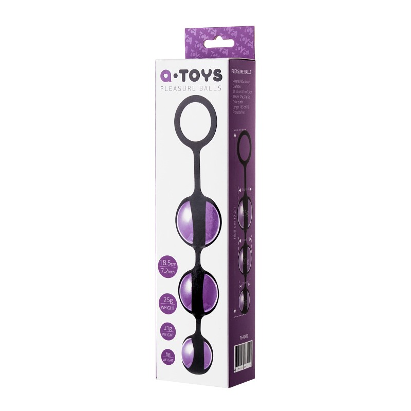 Вагинальные шарики TOYFA A-Toys Hony, ABS пластик, фиолетовый, 18,5 см