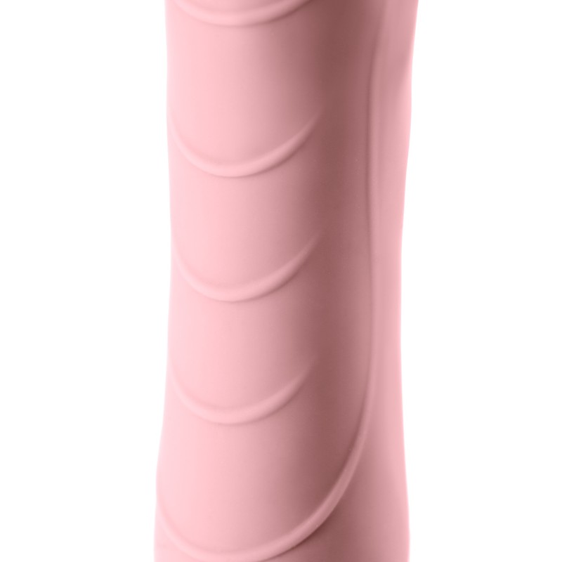 Вибратор с функцией нагрева и пульсирующими шариками PHYSICS FAHRENHEIT, силикон, розовый, 19 см