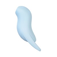 Вакуум-волновой стимулятор клитора с вибрацией Satisfyer Pocket Pro 1, силикон, голубой, 13,9 см