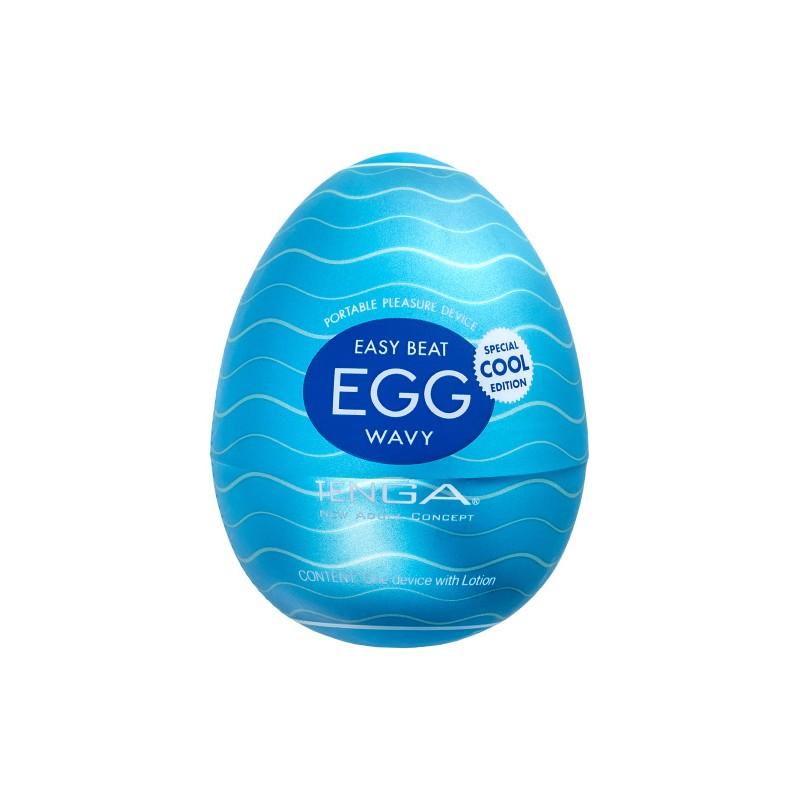 Нереалистичный мастурбатор TENGA Egg Cool, TPE, Синий, 7 см