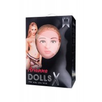 Кукла надувная Arianna с реалистичной головой,  блондинка,TOYFA Dolls-X,  с двумя отверстиями,вставк