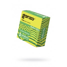 Презервативы Ganzo Ultra thin, ультратонкие, латекс, 18 см, 3 шт