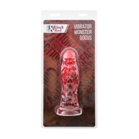 Вибратор Black&Red by TOYFA Monster Docus, силикон, красно-черный, 20 см
