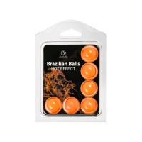 Массажное масло SECRET PLAY BRAZILIAN BALLS, с разогревающим эффектом, 6 х 4 гр