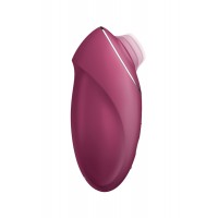 Вибромассажер Satisfyer Tap & Climax 1, силикон, бордовый, 11 см