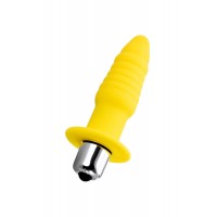 Анальная вибровтулка ToDo by Toyfa Lancy, 7 режимов вибрации, влагостойкая, силикон, желтая, 11 см,