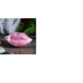 Шипучая бомбочка "Губки" с ароматом персика, розовая