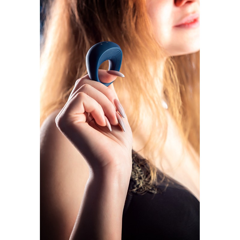 Фото NINGHAI COUNTY JIMEITE ELECTRONICS CO., LTD, адрес: №18, 8th Jinshan road, Ningbo, Китай Эрекционное кольцо на пенис Satisfyer Rings, силикон, синий 5,5 см.