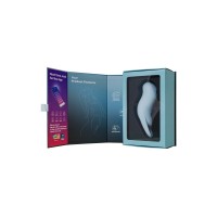 Вакуум-волновой стимулятор клитора с вибрацией Satisfyer Pocket Pro 1, силикон, голубой, 13,9 см