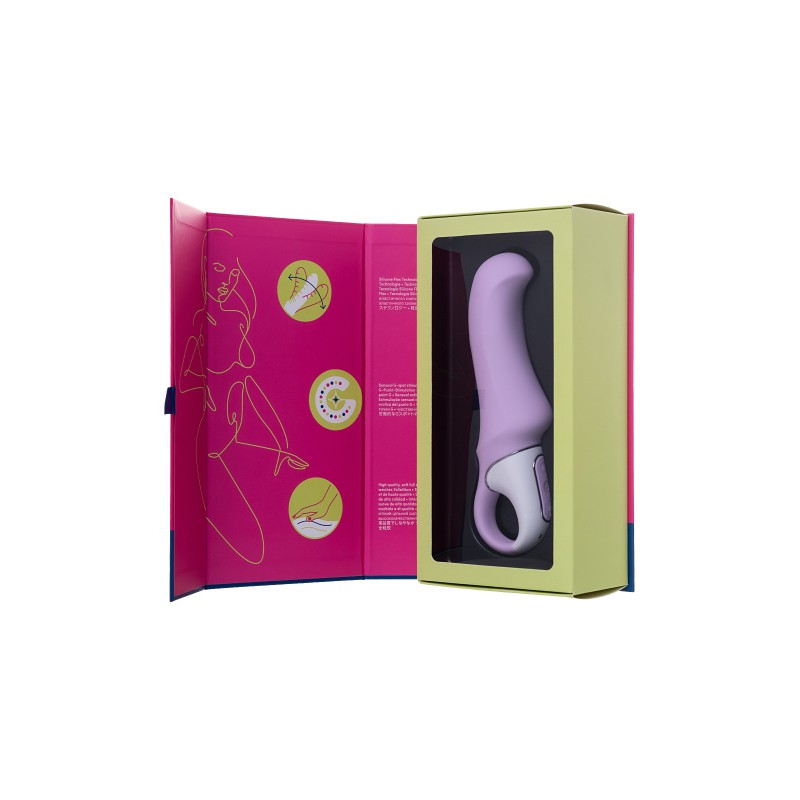 Нереалистичный вибратор Satisfyer Vibes Charming Smile, силикон, фиолетовый, 18,7 см.