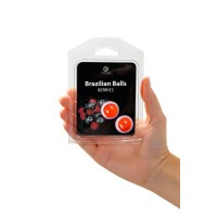 Массажное масло SECRET PLAY BRAZILIAN BALLS, ягоды, 2 х 4 гр