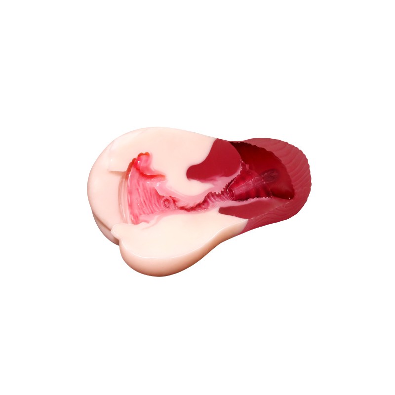 Мастурбатор реалистичный MAGIC EYES Gokusai Uterusс выпадающей маткой, TPE, телесный, 15 см