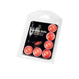 Массажное масло SECRET PLAY BRAZILIAN BALLS, клубника и шампанское, 6 х 4 гр