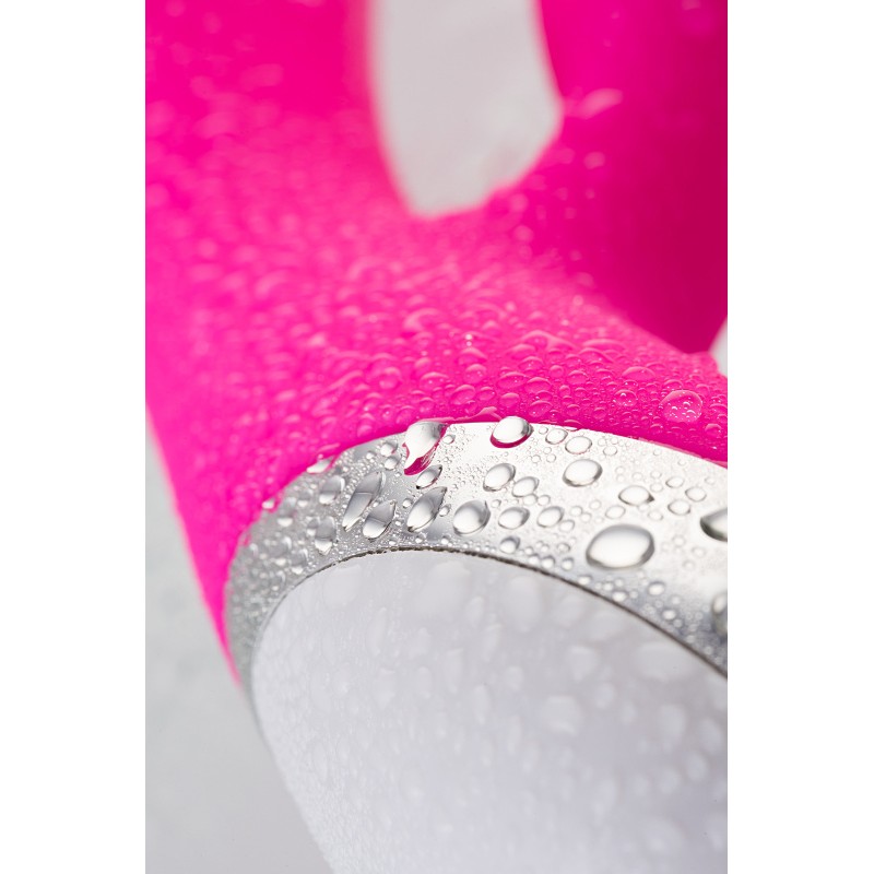 Вибратор с клиторальным стимулятором Erotist, силикон, розовый, 19 см