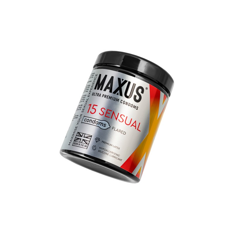 Презервативы Maxus SENSUAL, классические, латекс, 15 шт.