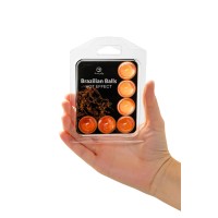 Массажное масло SECRET PLAY BRAZILIAN BALLS, с разогревающим эффектом, 6 х 4 гр