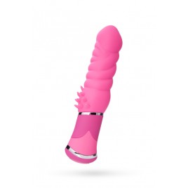 Вибратор NMC Bubble Vibe рельефный с усиками, 10 режимов вибрации, силиконовый, розовый, 11,4 см