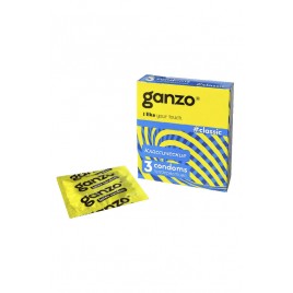 Презервативы Ganzo, classic, латекс, классические, двойная смазка, 18,5 см, 5,2 см, 3 шт.