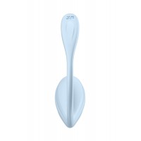 Виброяйцо Satisfyer Smooth Petal Connect App, голубое, 6,5 см