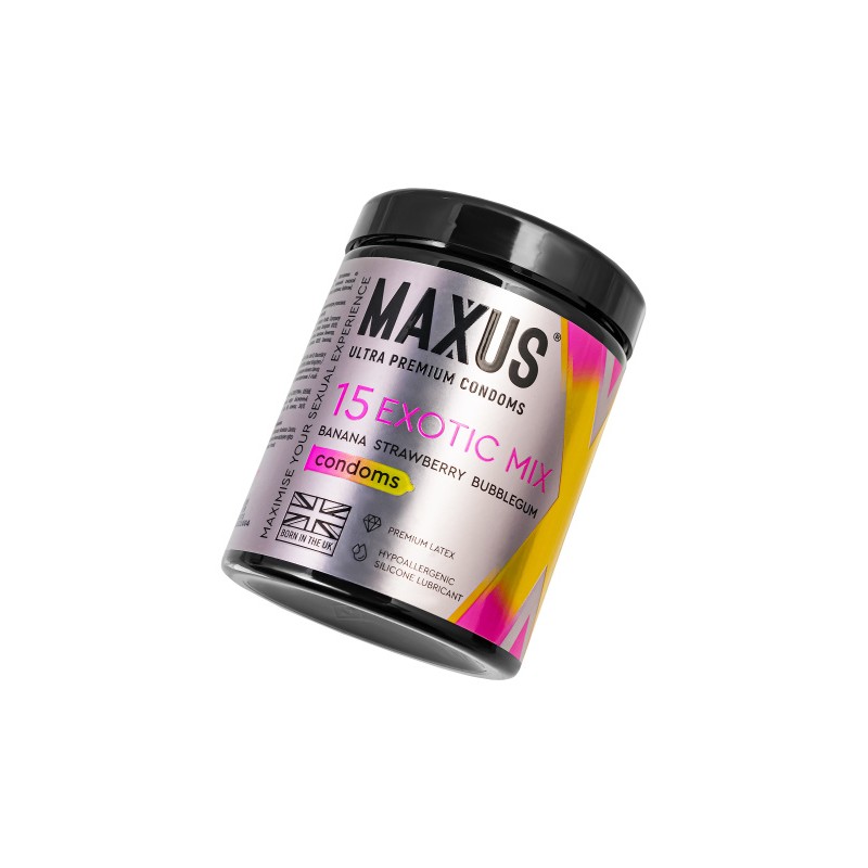 Презервативы Maxus EXOTIC MIX,  латекс, ароматизированные 15 шт.