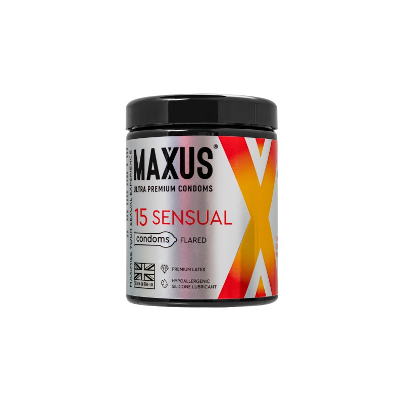 Презервативы Maxus SENSUAL, классические, латекс, 15 шт.