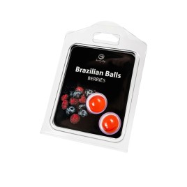 Массажное масло SECRET PLAY BRAZILIAN BALLS, ягоды, 2 х 4 гр
