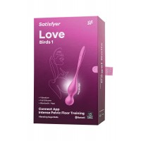 Вагинальные шарики с вибрацией Satisfyer Love Birds 1 Connect App, розовый, 22,2 см