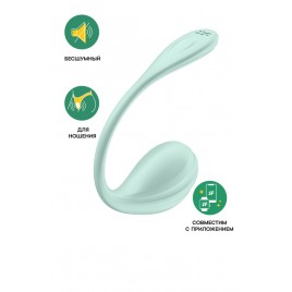 Виброяйцо Satisfyer Smooth Petal Connect App, мятное, 6,5 см