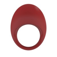 Эрекционное кольцо OVO закругленной формы с ультрасильной вибрацией, силиконовое, красное