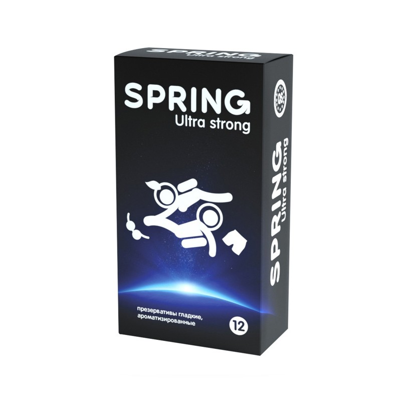 Презервативы Spring, ultra strong, классические, латекс, 17,5 см, 12 шт.