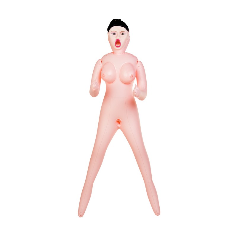 Кукла надувная Dolls-X by TOYFA Scarlett, брюнетка, с тремя отверстиями, кибер вставка, вагина-анус