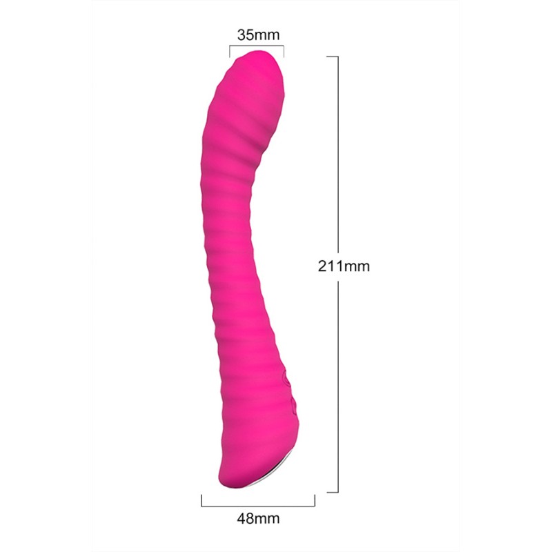 Вибратор S-HANDE Sunshine, силикон, розовый, 20 см