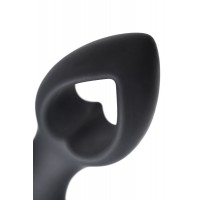Анальная вибровтулка-расширитель POPO Pleasure by TOYFA Cordis S, силикон, черная, 10 см, Ø 4 см