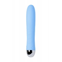 Вибратор с функцией нагрева и пульсирующими шариками PHYSICS FAHRENHEIT, силикон, голубой, 19 см