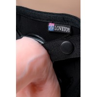 Страпон на креплении LoveToy UNI strap 7" Harness best of all с вибрацией, телесный