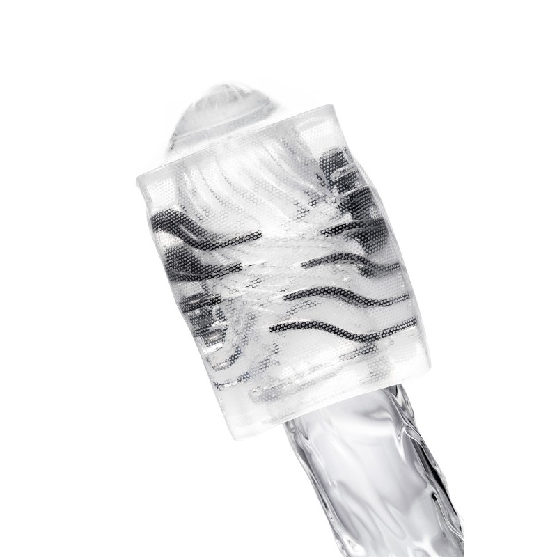 Нереалистичный мастурбатор TENGA Crysta Leaf, TPE, прозрачный, 15,5 см