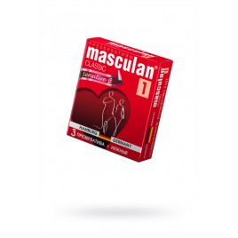 Презервативы Masculan Classic 1,  3 шт.  Нежные (Розового цвета)