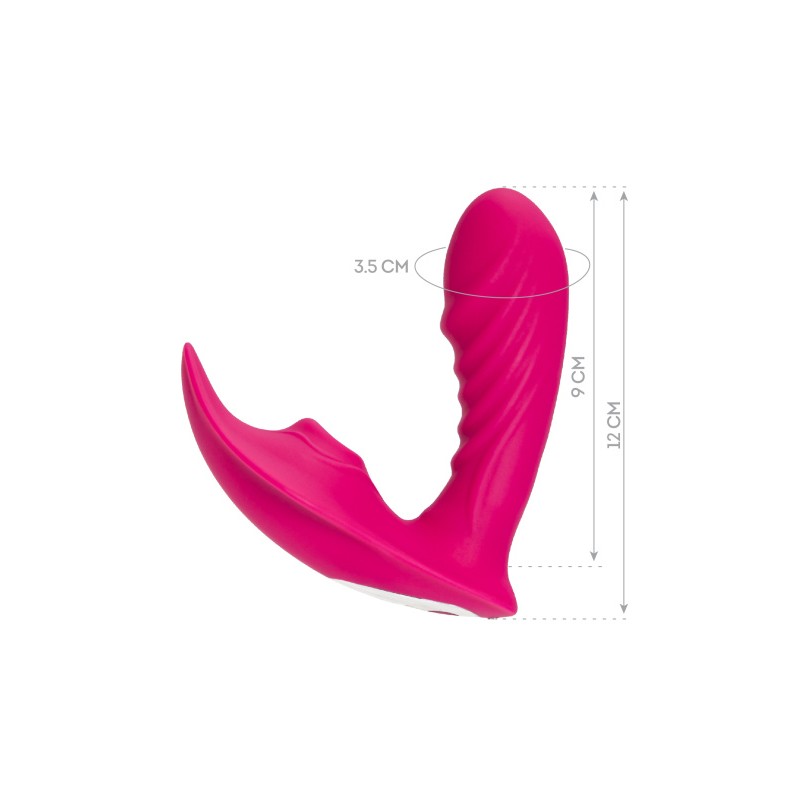 Стимулятор точки G с вакуум-волновой стимуляцией JOS Shani, силикон, розовый, 12 см