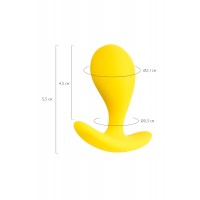 Анальная втулка ToDo by Toyfa Blob, водонепроницаемая, силикон, желтая, 5,5 см, Ø 2,1 см