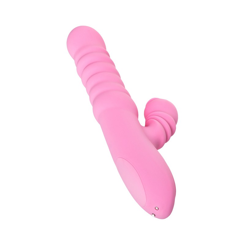Вибратор JOS Lixy, с функцией Up&Down, силикон, розовый, 23 см