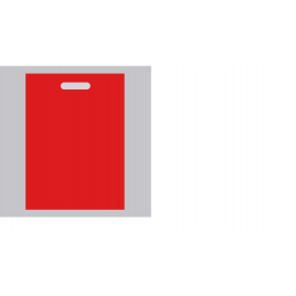 Пакет полиэтиленовый, с вырубной ручкой, красный, 34 х 45, 50 мкм