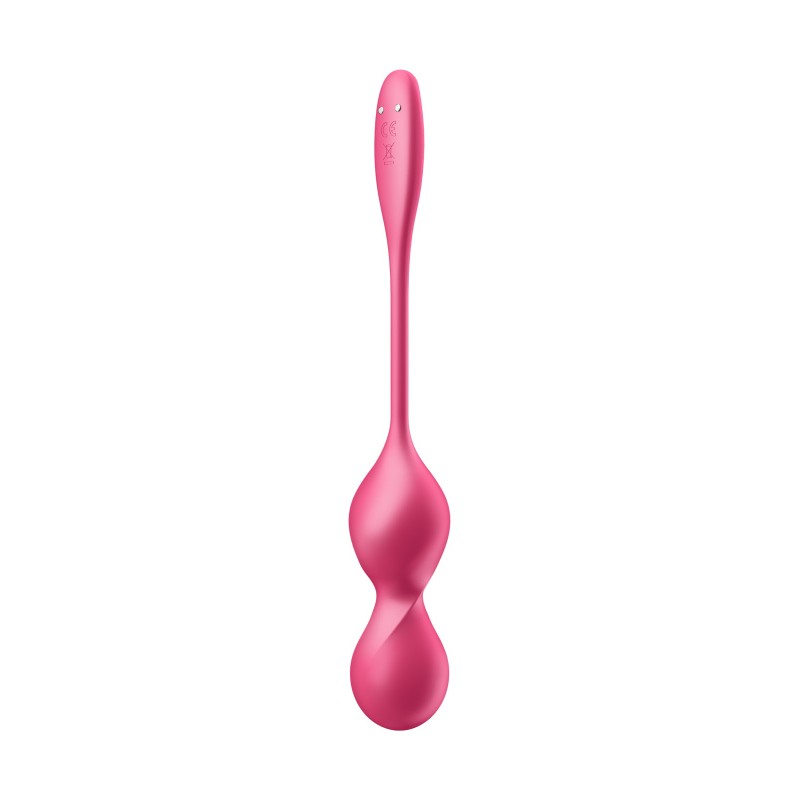 Вагинальные шарики с вибрацией Satisfyer Love Birds 2 Connect App, с пультом ДУ, красный, 22,2 см