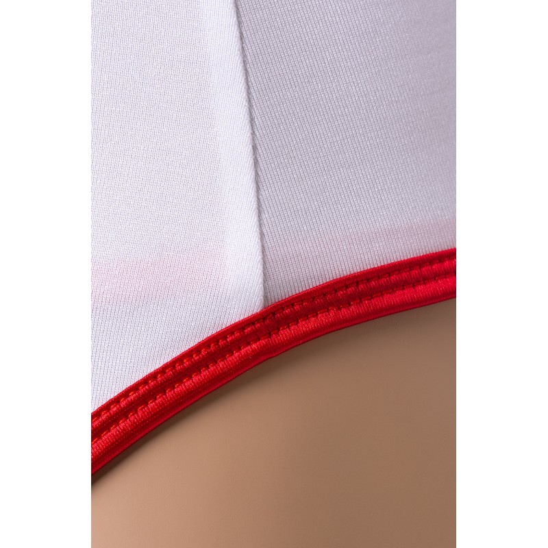 Костюм медсестры Candy Girl Leann (топ, стринги, чулки), бело-красный, OS