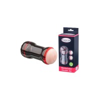Двусторонний мастурбатор в колбе MALESATION Double Joy, TPE, черный, 25 см
